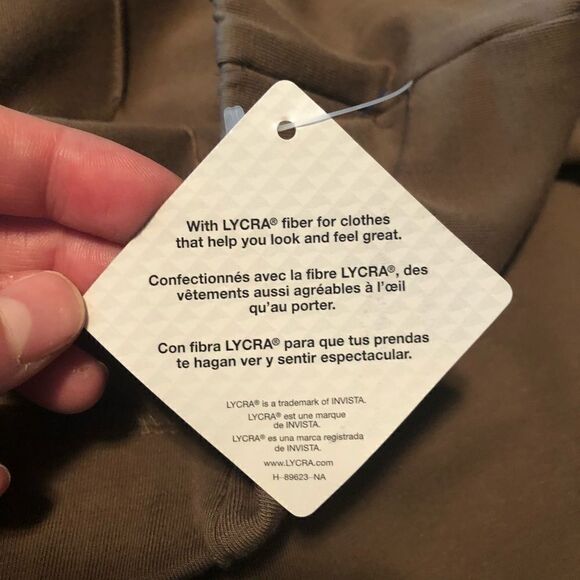 L.L.Bean brown lyrca pants. Size Medium - Picture 6 of 13